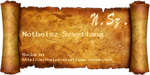 Notheisz Szvetlana névjegykártya